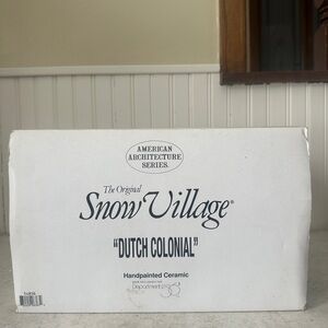 Department 56 Snow Village Dutch Colonial House 54856 w Box & Light